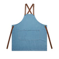 Denim Cross-Back Apron – Heavy Duty with Leather Trim