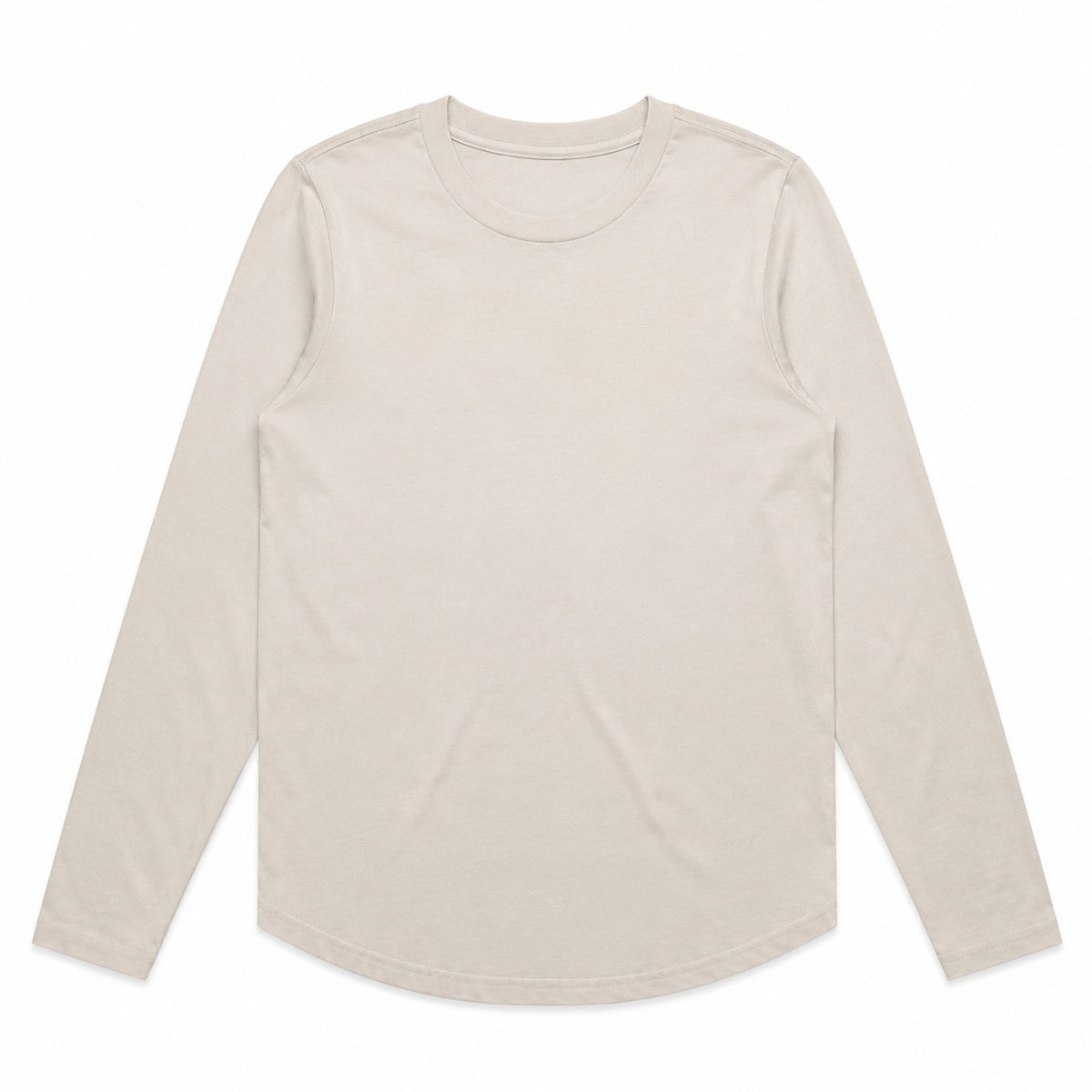 Womens Curved Long Sleeve T-Shirt - Regular Fit