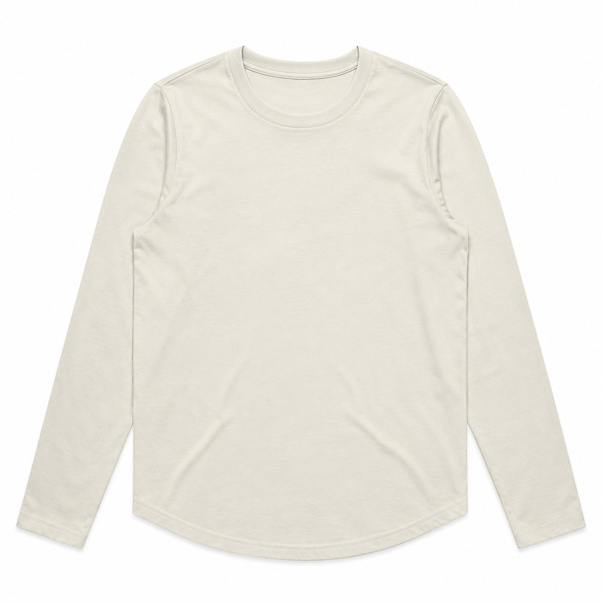 Womens Curved Long Sleeve T-Shirt - Regular Fit
