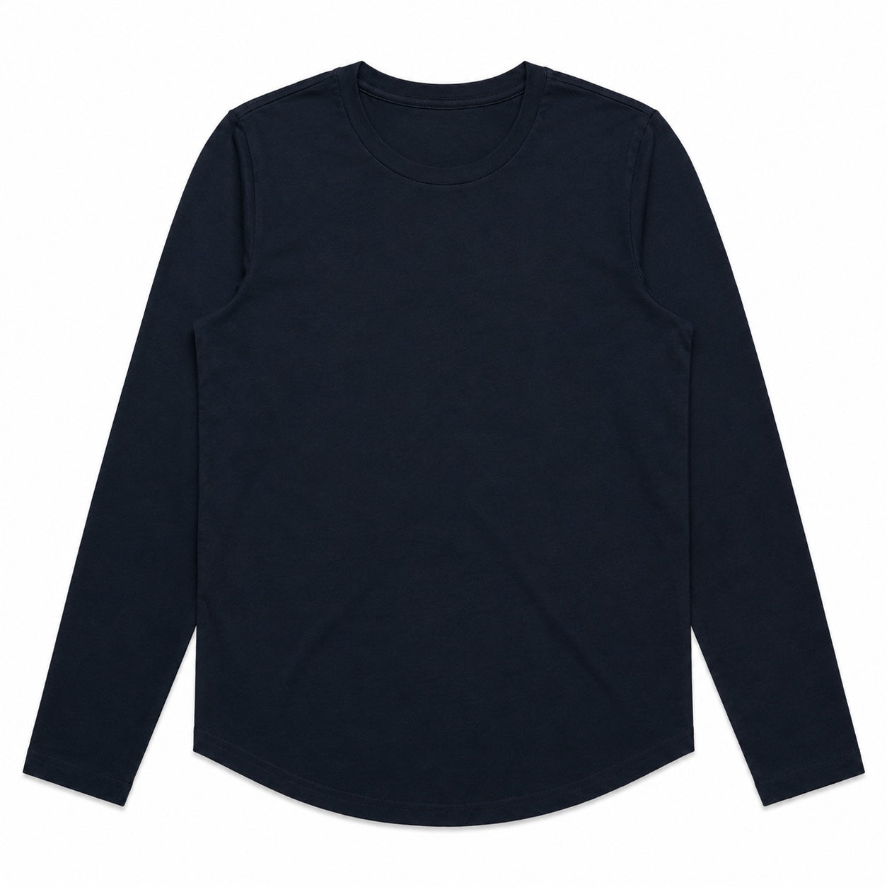 Womens Curved Long Sleeve T-Shirt - Regular Fit