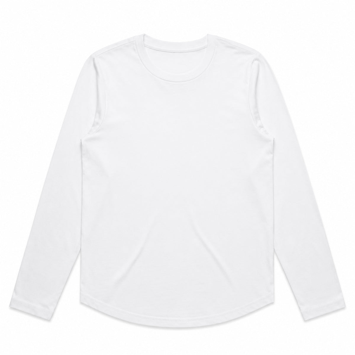 Womens Curved Long Sleeve T-Shirt - Regular Fit